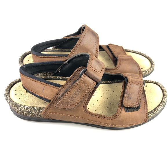 Ecco Shoes | Womens Ecco Cosmo Brown Leather Sandals Size 39 | Poshmark